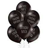 Funny Party Pieces Abusive Birthday Balloons - Pack Of 12 Different Funny Offensive Balloons (For Her)