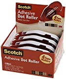 Scotch Adhesive Dot Roller Value Pack, .31 in x 49 ft, 4 Pack, Great for Home, Office and School Projects (6055BNS)