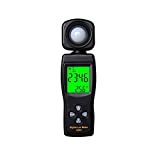 Digital Lux Meter, Illuminometer, Photometer, 0～200,000 Lux Measure Range, Lux/FC Unit Selection for Homes, Agriculture, Warehouses, Farms, Stage, Stadiums(Battery NOT Included)