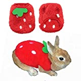 ANIAC Pet Costume Cute Rabbit Clothes Soft Bunny Vest Cozy T-Shirt for Kitten Ferret Chihuahua Puppy and Small Animals (3S(Chest Girth 8.6"))