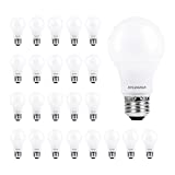 SYLVANIA ECO LED A19 Light Bulb, 60W Equivalent, Efficient 9W, 7 Year, 750 Lumens, Non-Dimmable, Frosted, 5000K Daylight - 24 Pack (40987)