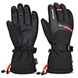 Cevapro -40℉ Winter Gloves Waterproof Ski Gloves 3M Insulated Snowboard Gloves (Black, M)