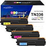 GPC Image Compatible Toner Cartridge Replacement for Brother TN336 TN-336 TN-331 TN331 to use with MFC-L8850CDW HL-L8350CDW MFC-L8600CDW HL-L8250CDN HL-L8350CDWT Printer (Black, Cyan, Magenta, Yellow)