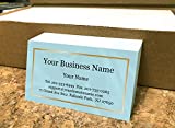 Custom Business Cards 500pcs- Modern Teal Image-16pt cover (129 lbs. 350gsm-Thick paper) Made in The USA