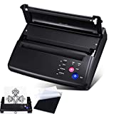 Tattoo Transfer Stencil Machine with 30 Pieces Tattoo Transfer Paper, Tattoo Transfer Printer Machine Thermal Copier Printers for Tattoo Supplies (Black)