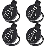 4 Pieces Fluid Reservoir Caps Windshield Washer Caps Car Wiper Reservoir Caps Wiper Tank Bottle Caps Compatible with Chevrolet Buick, Replacement OEM: 13227300