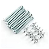 RuiLing 10 Sets Screw Bolts with Wing Nut Kit Zinc Plated Carbon Steel Mounting Hardware Fitting Fastenings- 10pcs 1/4"-20 Hand Tighten Wing Nuts + 10pcs 1/4"-20 x 2-1/2" Phillips Head Screw Bolt