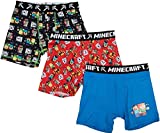 Minecraft Boys Boxer Briefs (3 Pack) with Steve and Various Monsters (Small (Size 6))
