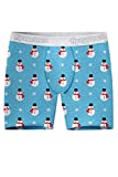 Men's Snowman Underwear - Christmas Boxer Briefs: L