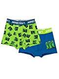 Minecraft Boys' Underwear Pack of 2 Green Size 7