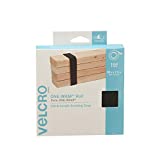 VELCRO Brand ONE-WRAP Roll Black | 30 Ft x 1-1/2 In | Reusable Self-Gripping Hook and Loop Tape | Cut Straps to Bundle Tie Materials and Tools in Garage Shed or Worksite