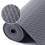 Shelf Liners for Kitchen Cabinets Refrigerator Liners Waterproof & Oil-Proof Kitchen Cupboard Liner Durable Plastic Drawer Mats EVA Material Non Adhesive Fridge Liner for Shelves Gray 11.8 x 59 Inch