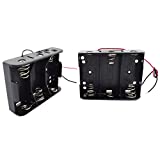 SDTC Tech 2-Pack 3X C Cell Battery Holder 4.5V C Size Battery Case Box with Wire Leads