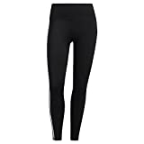 adidas Women's Believe This 2.0 AEROREADY 3-Stripes 7/8 Workout Training Yoga Pants Leggings, Black/White, X-Small