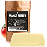 era of nature Organic Unrefined Raw MANGO BUTTER BLOCK Bulk, Skin Moisturizing, Use Alone or in DIY Body Butters, Soaps, Lotions and lip balm - 2lb (32oz)