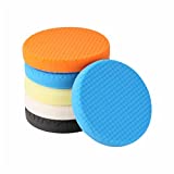 Buffing Polishing Pads, SPTA 5Pcs 6.5 Inch Face for 6 Inch 150mm Backing Plate Compound Buffing Sponge Pads Cutting Polishing Pad Kit For Car Buffer Polisher Compounding, Polishing and Waxing -SQMIX65