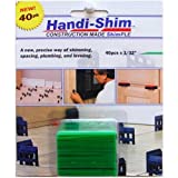 Handi-Shim, Green HS13240GR Plastic Construction Shims/Spacers, 40 Pack, 1/32-Inch, 40