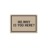 Ho Why is You Here Doormat, Love and Hip Hop Funny Doormat Custom Home Living Decor Housewares Rugs and Mats State Indoor Gift Ideas Washable Fabric Top 23.6"(W) X 15.7"(L)