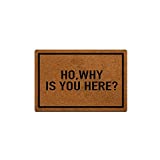 Ho Why is You Here Doormat, Love and Hip Hop Funny Doormat Custom Home Living Decor Housewares Rugs and Mats State Indoor Gift Ideas Washable Fabric Top 30"(W) X 18"(L)