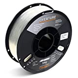 OVERTURE TPU High Speed Filament 1.75mm Flexible TPU Roll,1kg Spool (2.2lbs),3D Printer Consumables,Dimensional Accuracy +/- 0.05 mm, Fit Most FDM Printer,1 Pack (Clear)