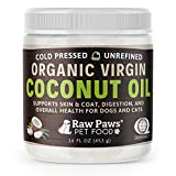 Raw Paws Organic Virgin Coconut Oil for Dogs & Cats, 16-oz - Supports Immune System, Digestion, Oral Health, Thyroid - All Natural Allergy Relief for Dogs, Hairball Relief