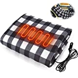GangZhENgSd Car Blanket Heated, 12v Electric Car Blanket 43 X 60 Inches with 3 Speed Fast Heating for Men Women,Home&Office, Bed,Sofa, Car Use