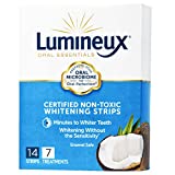 Lumineux Teeth Whitening Strips by Oral Essentials - 7 Treatments Dentist Formulated and Certified Non Toxic - Sensitivity Free - Whiter Teeth in 7 Days - NO Artificial Flavors, Colors, and SLS Free