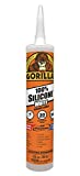 Gorilla Waterproof Caulk & Seal 100% Silicone Sealant, White, 10oz Cartridge (Pack of 1)