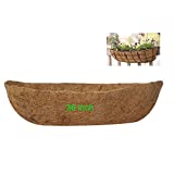 Frillybutts Coco Liners for Planters 36 Inch,Trough Coco Coir Coconut Fiber Replacement Liner for Wall Trough Planter