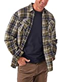 Wrangler Authentics Men’s Long Sleeve Sherpa Lined Shirt Jacket, Olive Sky, X-Large
