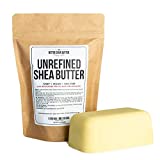 Unrefined African Shea Butter - Ivory, 100% Pure & Raw - Moisturizing and Rich Body Butter for Dry Skin - Suitable for All Skin Types - Use Alone or in DIY Whipped Body Butters - 16 oz (1 LB) Bar