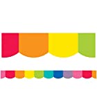 Schoolgirl Style Hello Sunshine Rainbow Scalloped Border―13 Multi-Color Border Strips for Bulletin Boards, Desks, Lockers, Homeschool or Classroom Decor (39 ft)