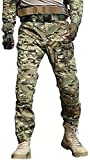 TRGPSG Men's Waterproof Hiking Pants,Scratch-Resistant Military Combat Tactical Pants,Outdoor Work BDU Cargo Pants Workwear WG4F CP Camo 32
