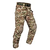 YEVHEV G3 Combat Tactical Pants Camouflage with Knee Pads for Men Paintball Clothing Gear(Belt not Included)
