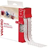 VELCRO Brand - Sticky Back Hook and Loop Fasteners â€“ Peel and Stick Permanent Adhesive Tape Keeps Classrooms, Home, and Offices Organized â€“ Cut-to-Length Roll | 15ft x 3/4in Tape | White