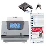 Pyramid Time Systems, Model 3500 Multi-Purpose Time Clock and Document Stamp, includes 25 time cards, ribbon, 2 security keys and user guide, Made in the USA