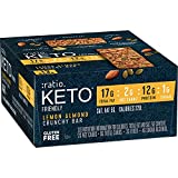 :ratio Lemon Almond Crunchy Bar, Keto Friendly, Gluten Free, 1.45 oz, 12 ct