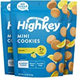 HighKey Low Carb Lemon Cookies - 3 Pack Keto Snacks, Sugar Free Treats, Grain Free & Gluten Free Healthy Snack Food, Paleo, Ketogenic and Diabetic Diet Friendly Desserts, Protein Cookie Dessert Sweets