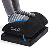 ComfiLife Foot Rest for Under Desk at Work â€“ Adjustable Memory Foam Foot Rest for Office Chair & Gaming Chair â€“ Ergonomic Design for Back & Hip Pain Relief (Black)