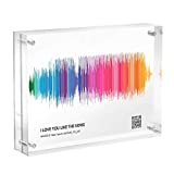 AMAZED I Love You Like The Song - Sound Wave Prints - Soundwave Art in Acrylic Frame Gift for Anniversary, Valentines Day and Birthday