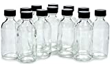 Vivaplex, 12, Clear, 2 oz Glass Bottles, with Lids