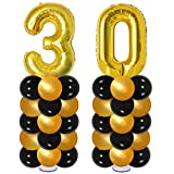 30th Birthday Decorations for Women Men,65 Inch Huge & Tall 30 Birthday Balloons Column with Balloon Pump for 30th Birthday Party and Wedding Anniversary Decorations