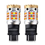 LASFIT 3157 LED Bulb Switchback 3057 4157 White Amber CANBUS Anti Hyper Flash LED Automotive Front Turn Signal Light Bulb Plug and Play Only for Standard Socket (Pack of 2)