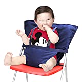 Baby High Chair Harness, Travel High Chair for Baby Toddler Feeding Eating, Portable Easy Seat with Adjustable Straps Shoulder Belt, Holds Up to 44lbs, Hand Wash Cloth Included