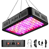 Aidyu 1000W LED Grow Light, Full Spectrum Growing Lamps for Indoor Hydroponic Greenhouse Plants with Veg and Bloom Switch, Dual Chips, UV & IR, Adjustable Rope Hanger