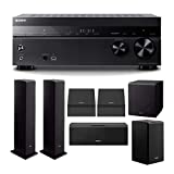 Sony STR-DH790 7.2-ch Receiver, 4K HDR, Dolby Vision, Dolby Atmos, DTS:X, & Bluetooth with Complete SONY 8 Speaker System Bundle