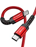 USB C to Micro USB Cable 6.6FT, JSAUX Type C to Micro USB Charger Braided Cord， Support Charge & Sync Compatible with MacBook (Pro),Galaxy S8, S9, S10, Pixel 3 XL, 2 XL and Micro USB Devices- Red/2M