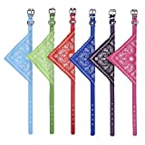 Cosmos Pet Bandana Puppy Dog Scarf Collar Neckchief with Adjustable Buckle for Dog Cat Decoration Pack of 6 (Small)