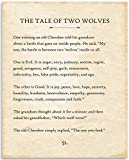 The Tale of Two Wolves - 11x14 Unframed Typography Book Page Print - Great Motivational and Inspirational Gift and Home and Office Decor Under $15
