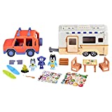 Bluey Ultimate Caravan Adventures - Caravan Playset and Three 2.5-3" Figures & 4WD Family Vehicle with 2 Surfboards